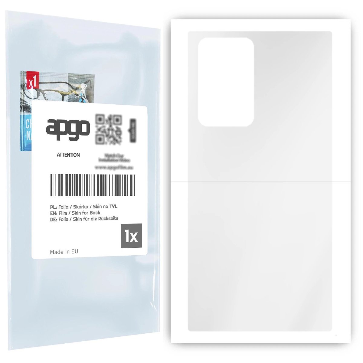 Folia hydrożelowa naklejka przezroczysta na TYŁ do Samsung Galaxy Note20 Ultra - apgo hydrogel TPU