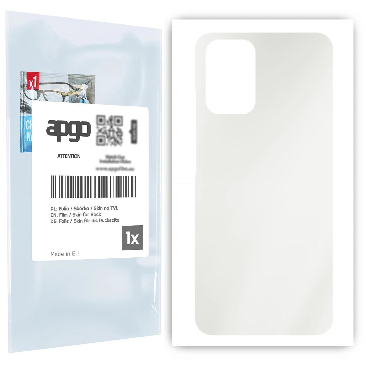 Folia hydrożelowa naklejka MATOWA na TYŁ do Xiaomi Redmi Note 10s - apgo hydrogel MATTE