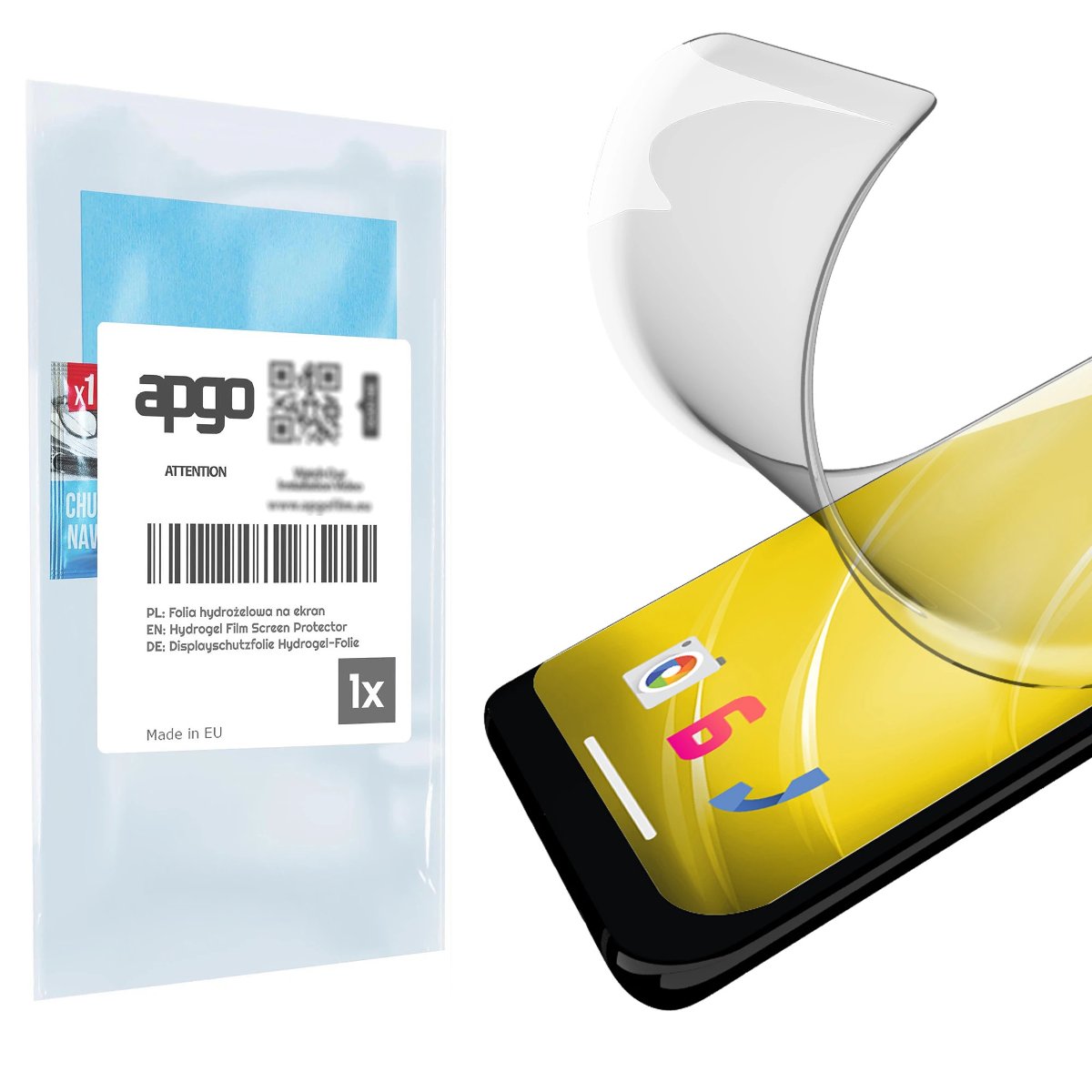 Folia ochronna hydrożelowa na ekran do Nokia 3.1 Plus - na cały ekran apgo Hydrogel TPU 5D Full Glue