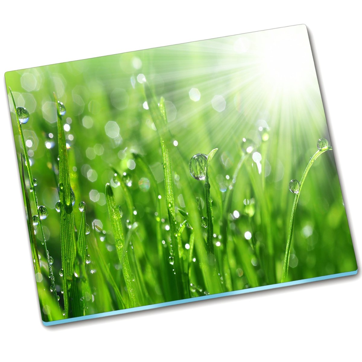 Deska do krojenia szkło Trawa i Rosa - 60x52 cm