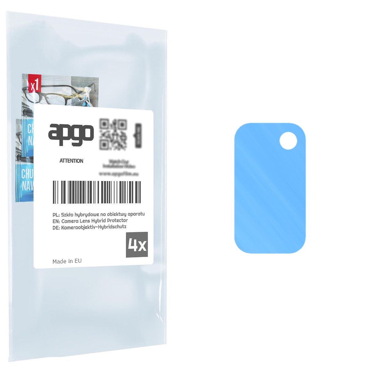 4x Szkło hybrydowe na aparat obiektyw kamerę 9H do Oppo A52 - apgo hybrid Camera Lens Protector