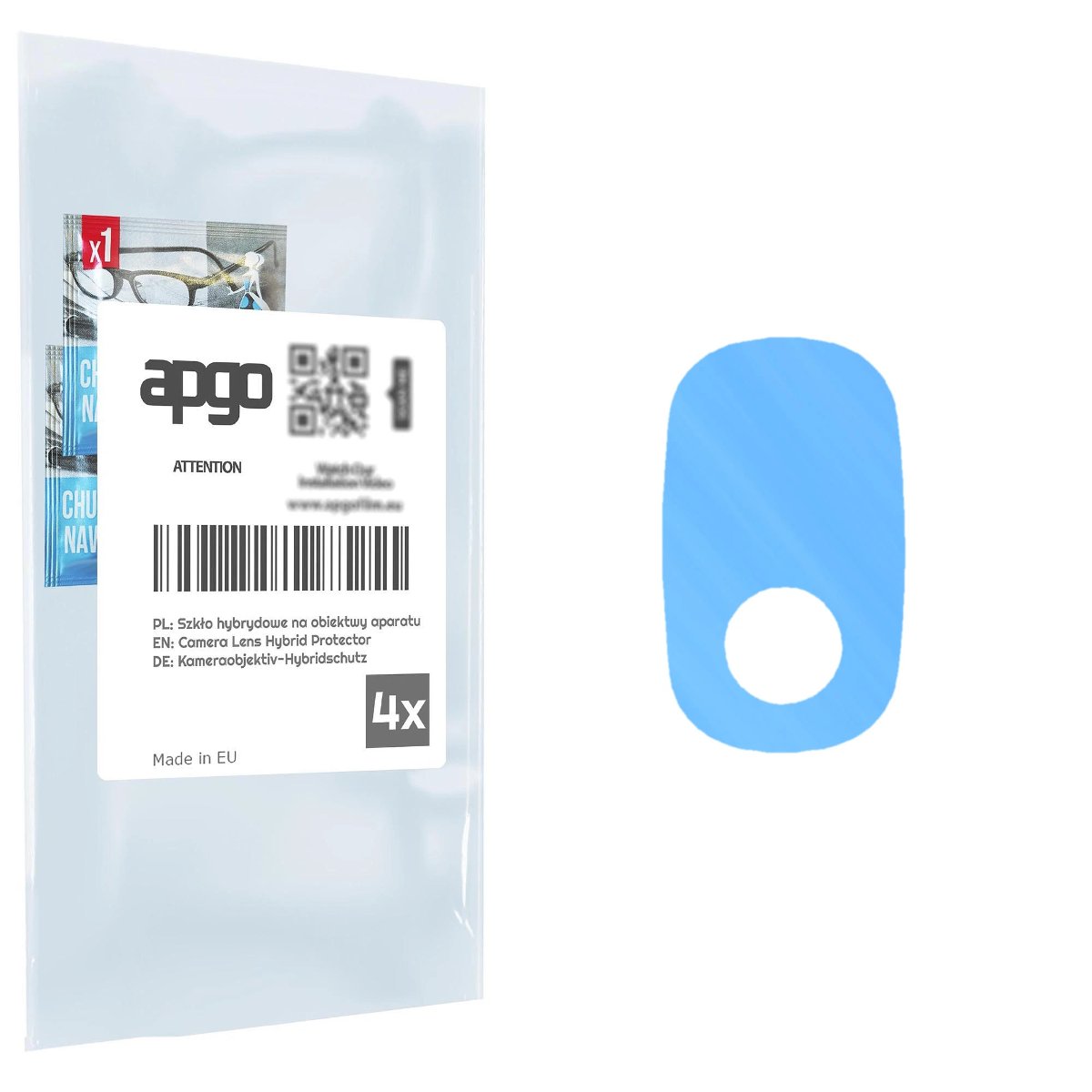 4x Szkło hybrydowe na aparat obiektyw kamerę 9H do Samsung Galaxy J7 (2017) - apgo hybrid Camera Lens Protector