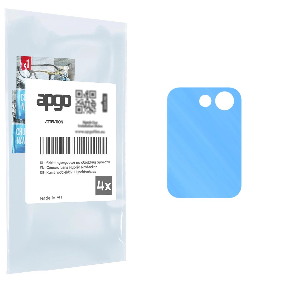 4x Szkło hybrydowe na aparat obiektyw kamerę 9H do Samsung Galaxy S20+ 5G - apgo hybrid Camera Lens Protector