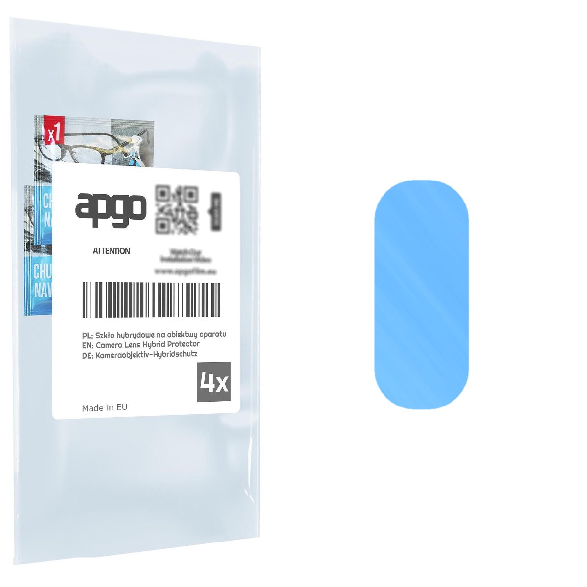 4x Szkło hybrydowe na aparat obiektyw kamerę 9H do Nokia 8.1 (Nokia X7) - apgo hybrid Camera Lens Protector