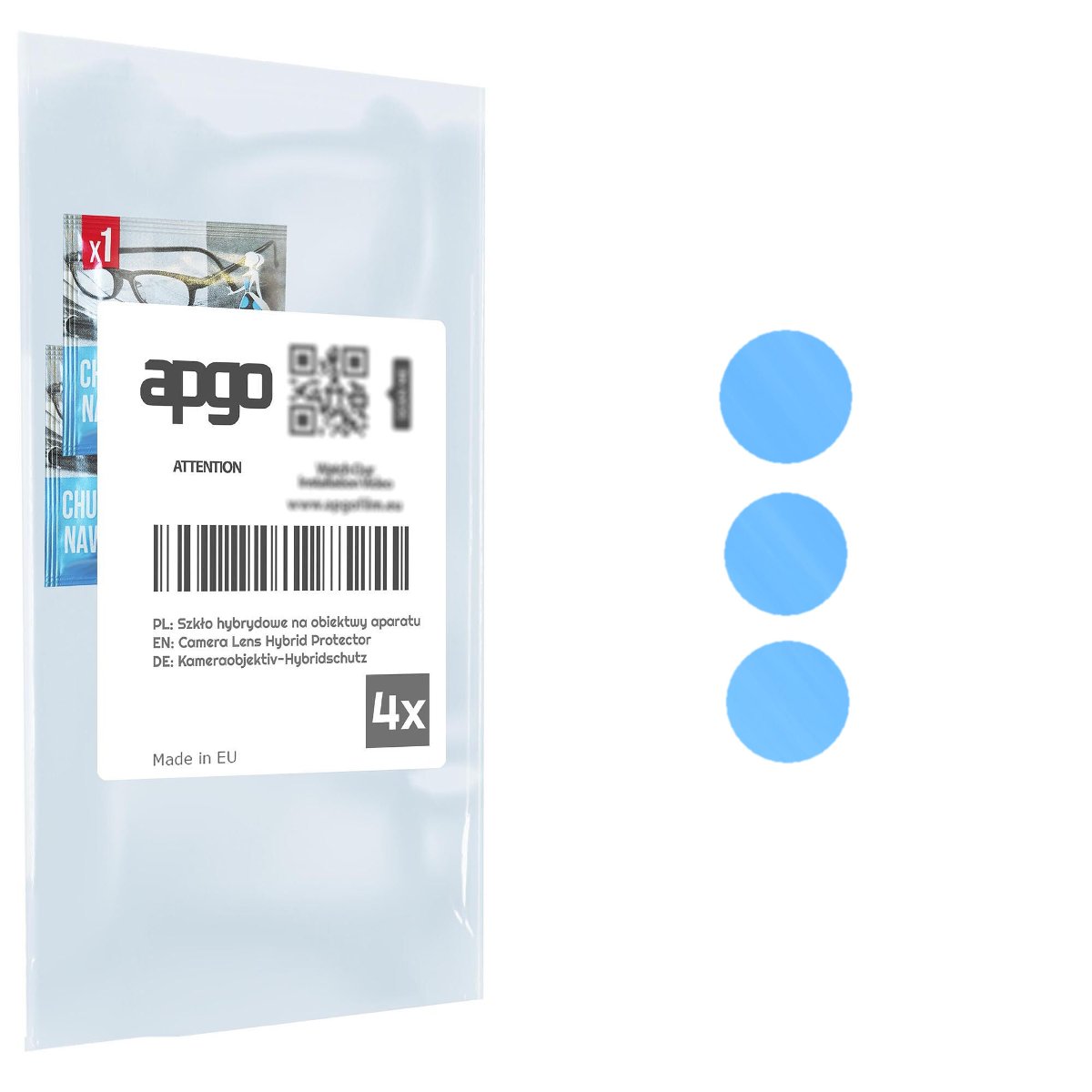 4x Szkło hybrydowe na aparat obiektyw kamerę 9H do LG Wing 5G - apgo hybrid Camera Lens Protector
