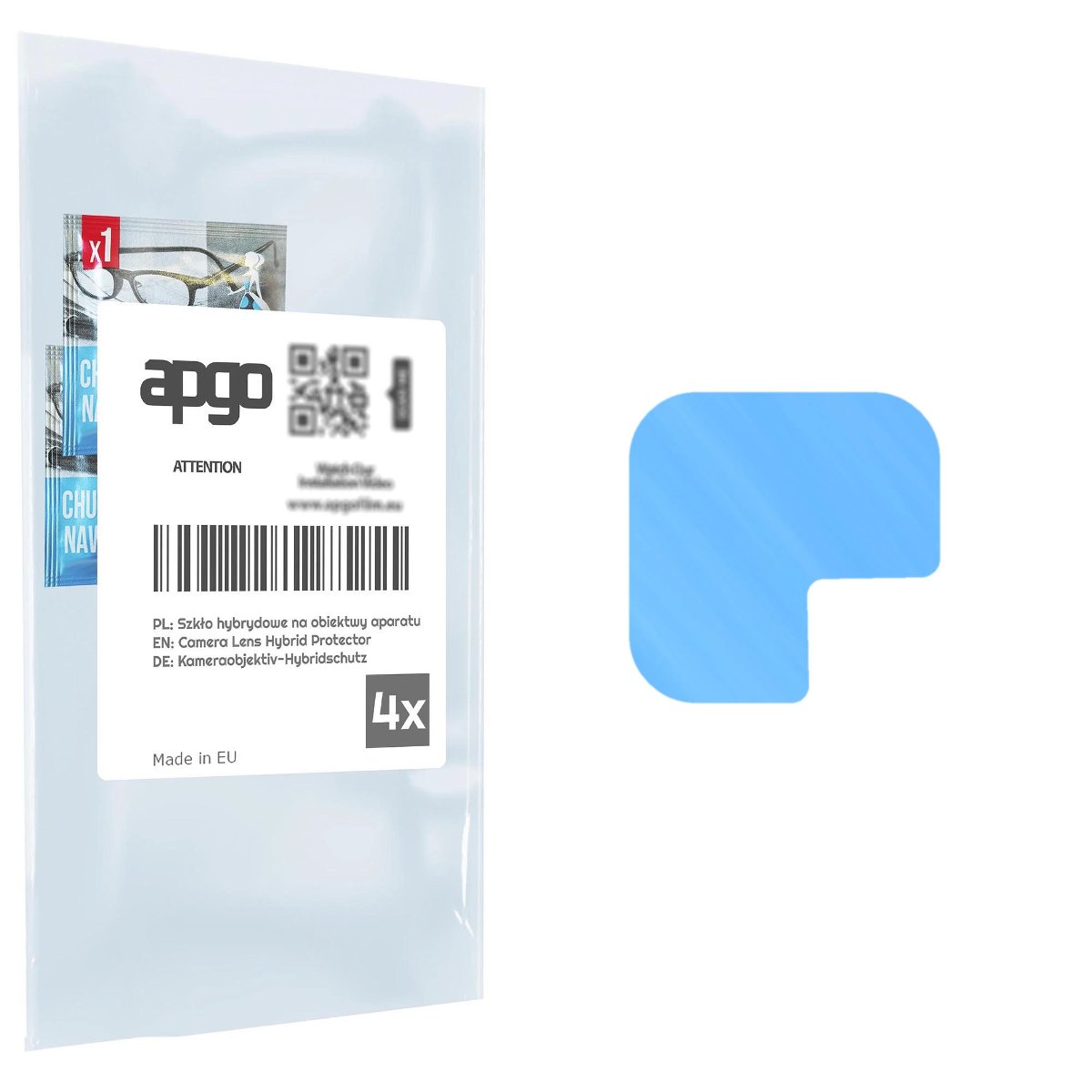 4x Szkło hybrydowe na aparat obiektyw kamerę 9H do Motorola Moto E7 - apgo hybrid Camera Lens Protector