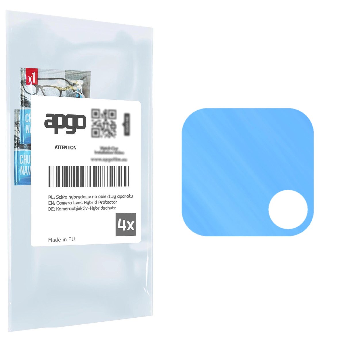 4x Szkło hybrydowe na aparat obiektyw kamerę 9H do Realme 7i - apgo hybrid Camera Lens Protector