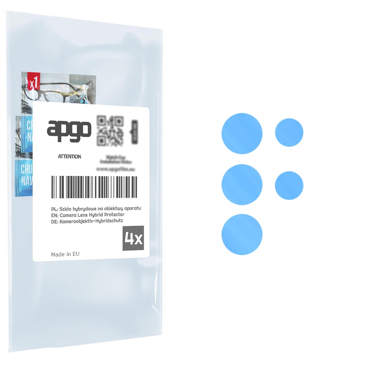 4x Szkło hybrydowe na aparat obiektyw kamerę 9H do Samsung Galaxy S21 Ultra 5G - apgo hybrid Camera Lens Protector