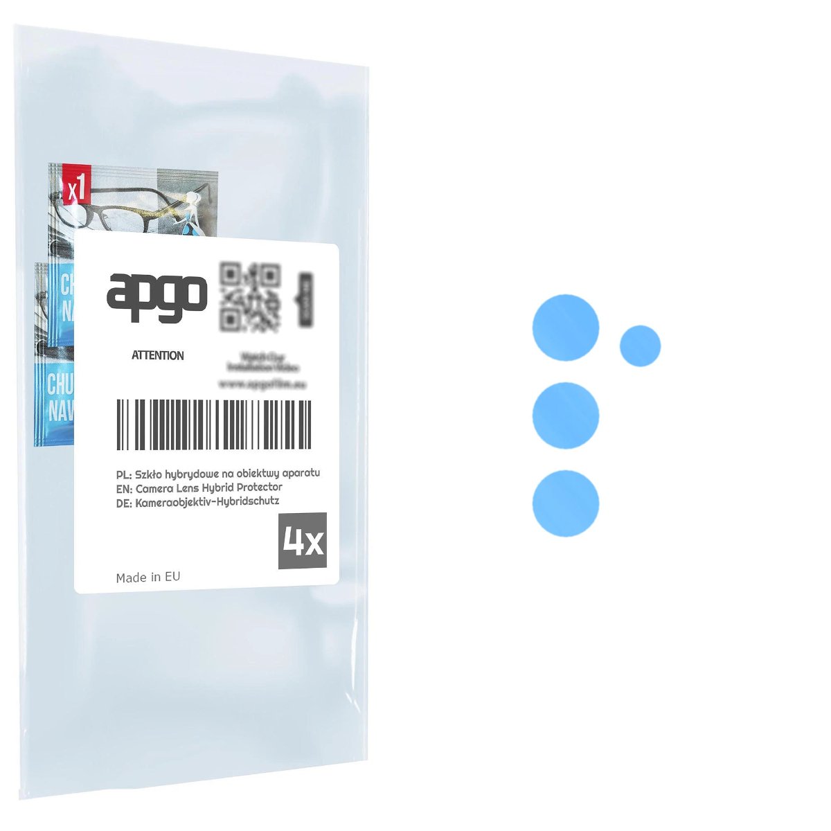 4x Szkło hybrydowe na aparat obiektyw kamerę 9H do Samsung Galaxy A32 5G - apgo hybrid Camera Lens Protector