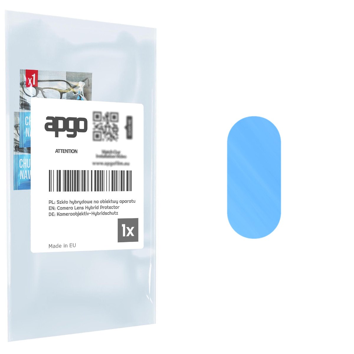 1x Szkło hybrydowe na aparat obiektyw kamerę 9H do Nokia 8 Sirocco - apgo hybrid Camera Lens Protector