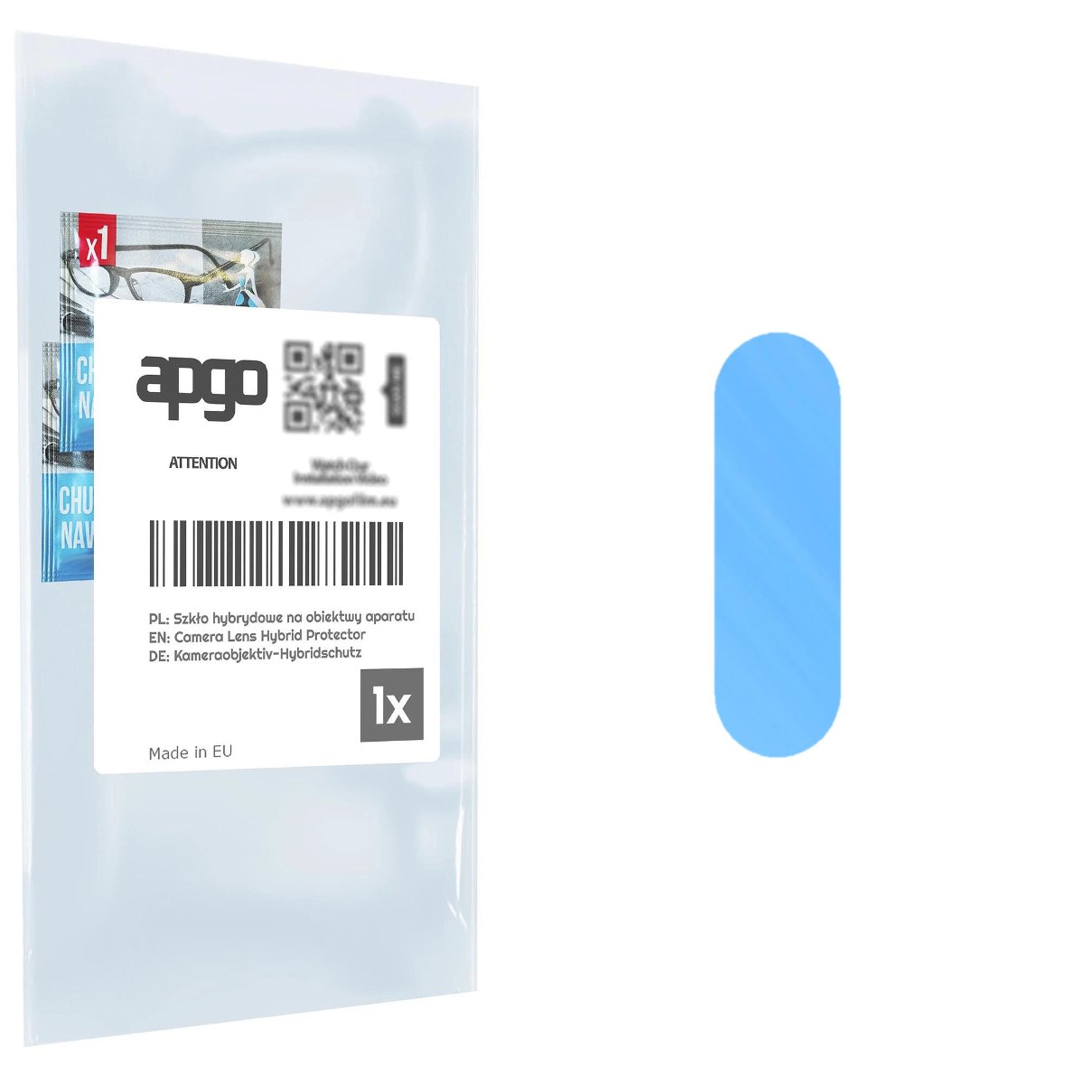 1x Szkło hybrydowe na aparat obiektyw kamerę 9H do Samsung Galaxy A20s - apgo hybrid Camera Lens Protector