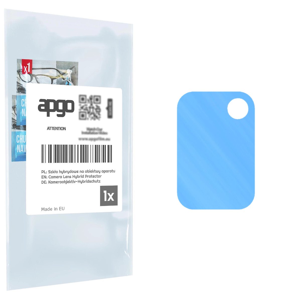 1x Szkło hybrydowe na aparat obiektyw kamerę 9H do Samsung Galaxy A21s - apgo hybrid Camera Lens Protector