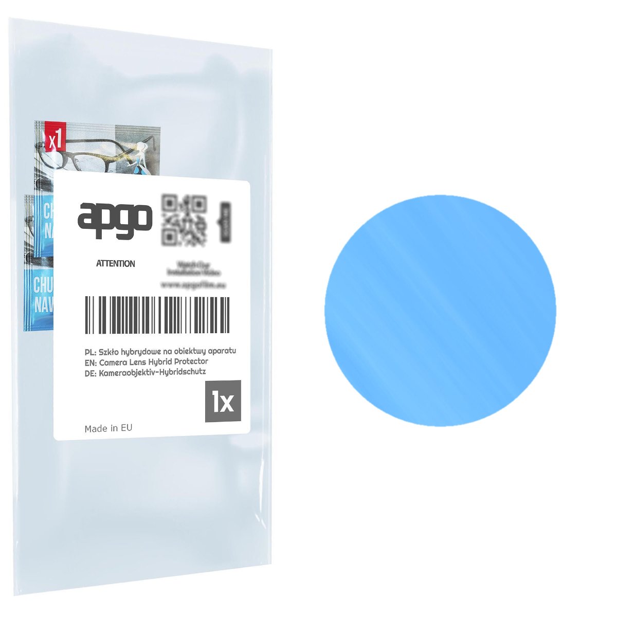 1x Szkło hybrydowe na aparat obiektyw kamerę 9H do Apple iPhone SE (2020) - apgo hybrid Camera Lens Protector