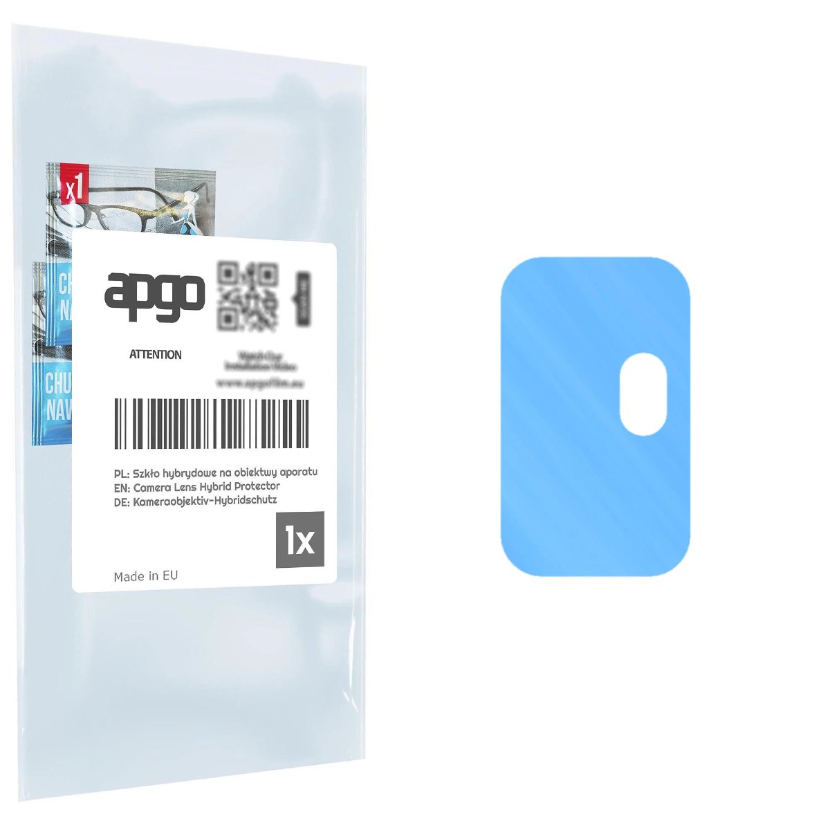 1x Szkło hybrydowe na aparat obiektyw kamerę 9H do Oppo Reno 5Z - apgo hybrid Camera Lens Protector
