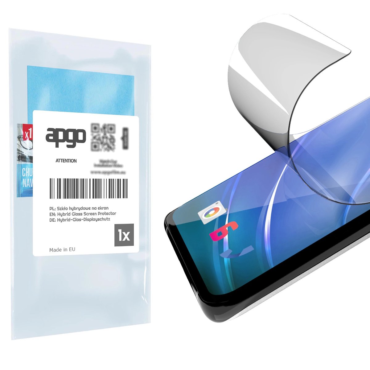 Szkło ochronne na ekran Hybrydowe 9H zamiennik hartowanego do Samsung Galaxy Tab A 8.0 (2018) - apgo PRO Flexible Hybrid Glass nie pękające