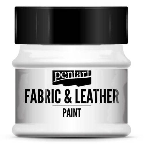Farba do tkanin i skóry, 50 ml - biała
