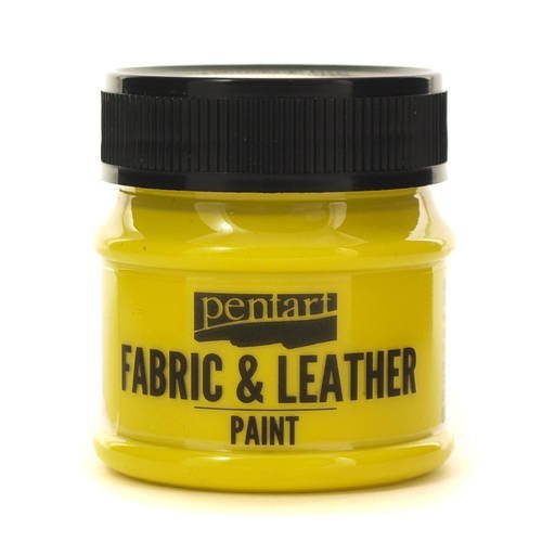 Farba do tkanin i skóry, 50 ml - żółta