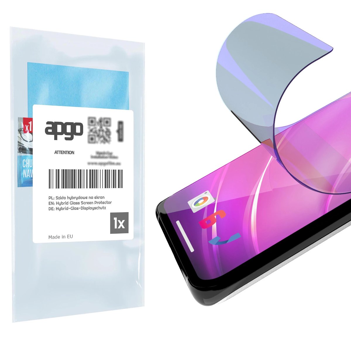 Szkło ochronne na ekran Hybrydowe 9H z filtrem ANTI-BLUE zamiennik hartowanego do Samsung Galaxy Tab A 10.1 (2019) - apgo hybrid ANTI-BLUE...