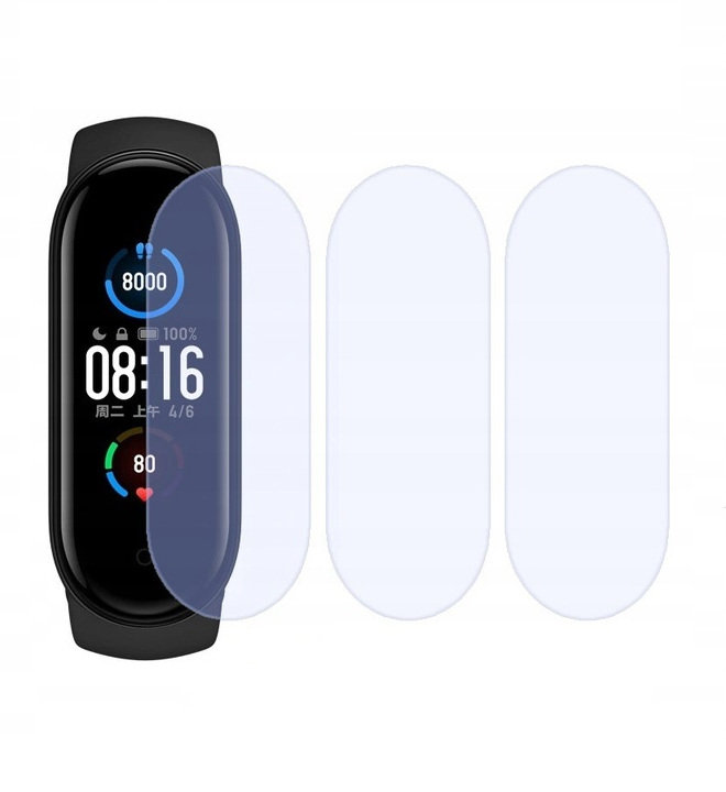 3x Folia hydrożelowa do Xiaomi Mi Band 4 - apgo Smartwatch Protection Ochrona na ekran smartwatcha