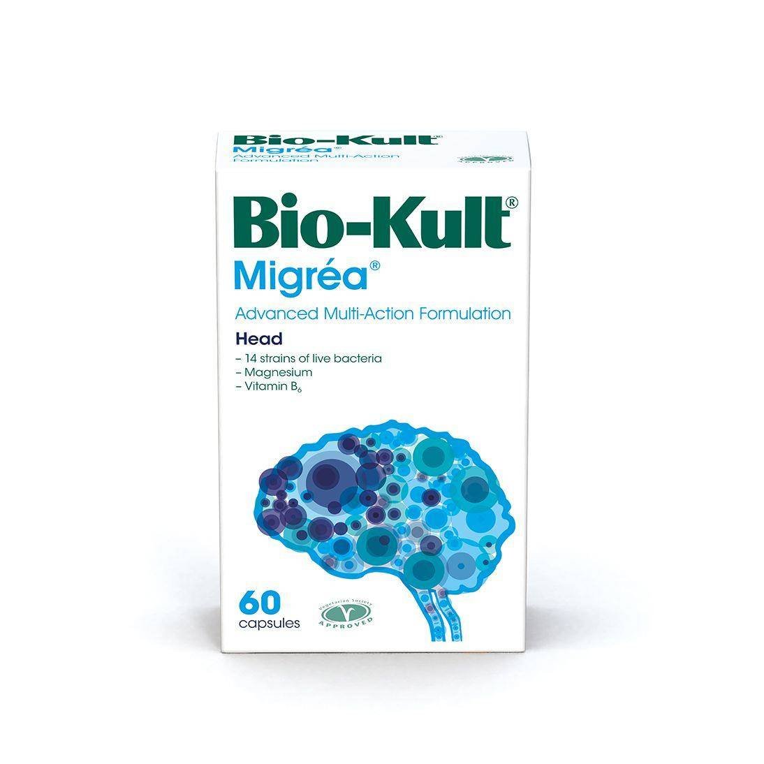 Bio-Kult BIO-KULT Migrea (Probiotyk, Wsparcie układu nerwowego) 60 Kapsułek wegetariańskich