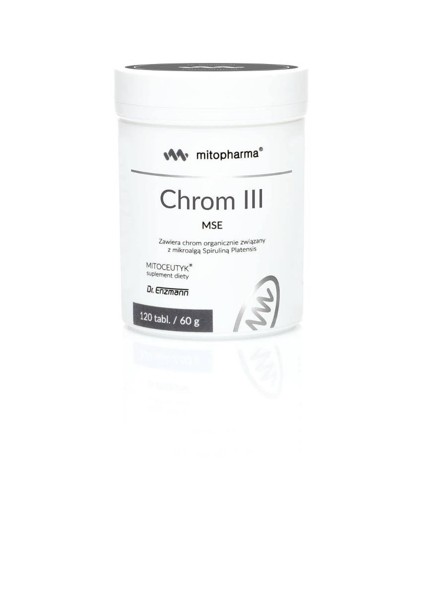 Mito Pharma Chrom trójwartościowy MSE Naturalny chrom trójwartościowy pozyskany z mikroalgi spiruliny platensis 120 kaps