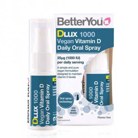 BetterYou DLUX 1000 Vegan - Wegańska Witamina D w sprayu (15 ml)