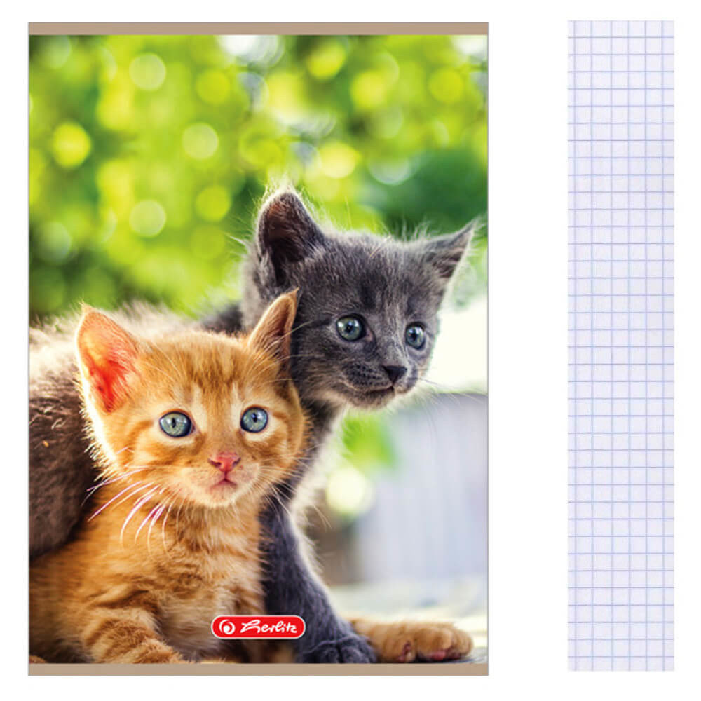 Herlitz Zeszyt A5 Animals mix kratka 16 kartek