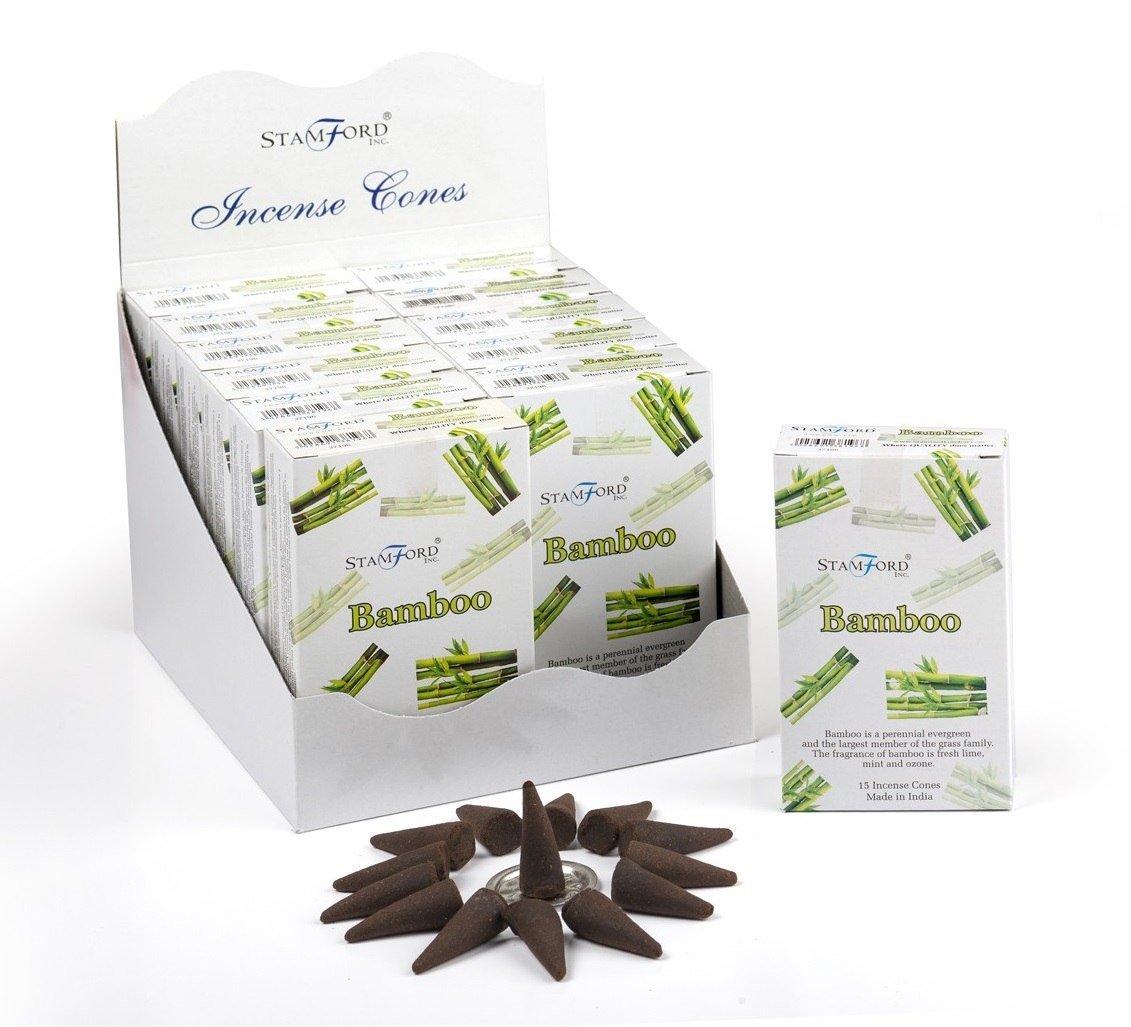 Kadzidełka Stożkowe Stamford - Bambus 15 szt.