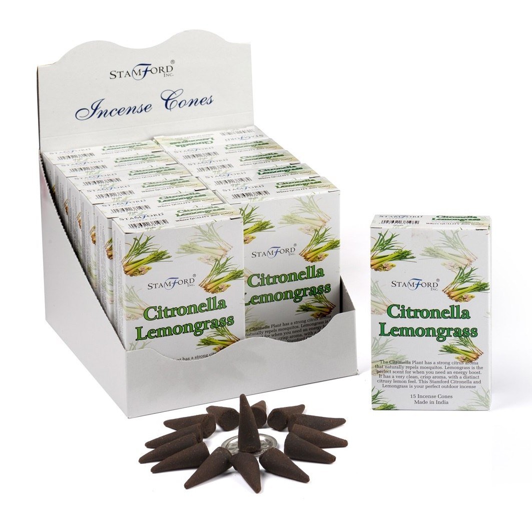 Kadzidełka Stożkowe Stamford - Cytronella i Trawa