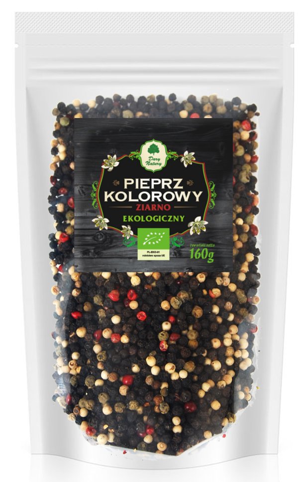 DARY NATURY - test PIEPRZ KOLOROWY ZIARNO (UZUPEŁNIENIE) BIO 160 g - DARY NATURY BP-5902581618474