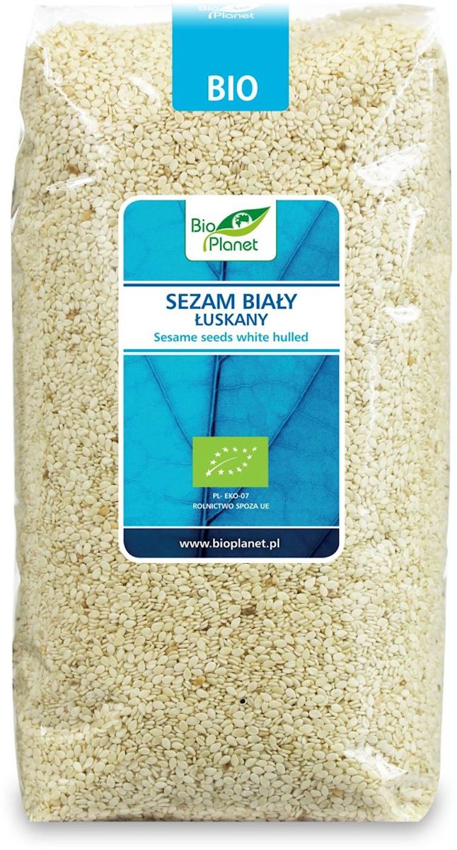 Bio Planet SEZAM BIAŁY ŁUSKANY BIO 1 kg