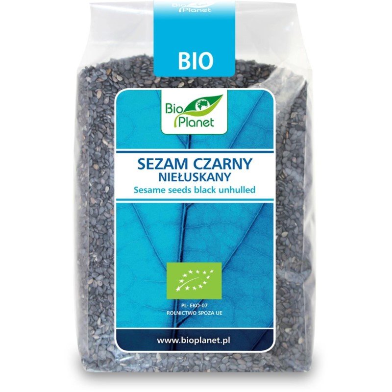 Bio Planet SERIA NIEBIESKA SEZAM CZARNY NIEŁUSKANY BIO 250 g -