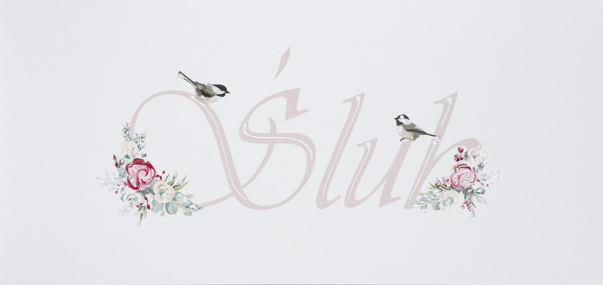 Karnet Ślub DL S44 Ptaszki