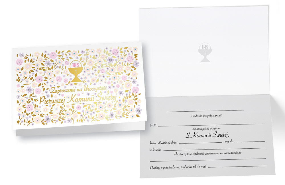 KUKARTKA KUKARTKA Zaproszenie PMZ-088 Komunia 5 szt 464190