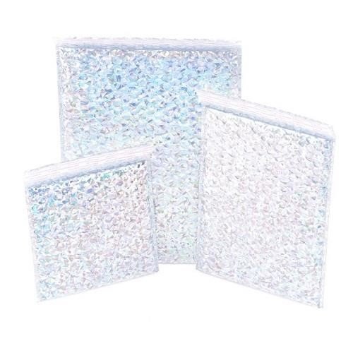 Koperta metaliczna 165x165mm, hologramiczna srebrna