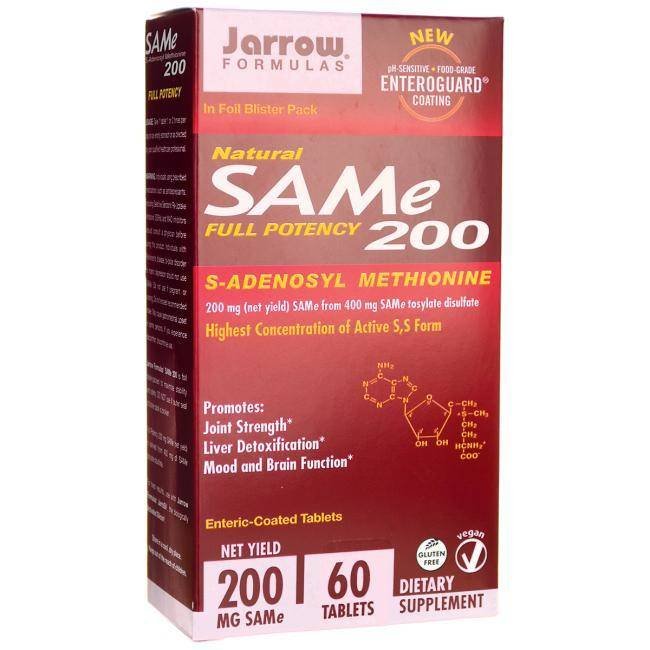 Jarrow Formulas Natural SAMe Full Potency 200 60tabs