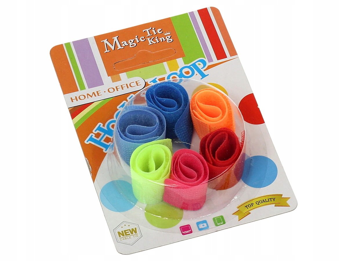 ORGANIZERY OPASKI DO KABLI I PRZEWODÓW RZEPY 6 SZT