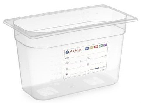 Hendi Pojemnik GN 1/3 100 mm, HACCP polipropylen | , 880272 HENDI-880272