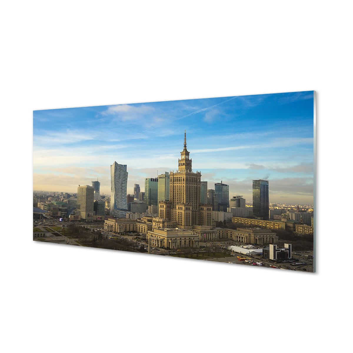 Ścienny panel Warszawa Panorama wieżowce 120x60 cm