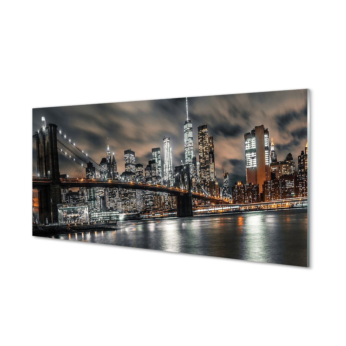 Płyta szklana dekor +klej Most noc panorama 120x60