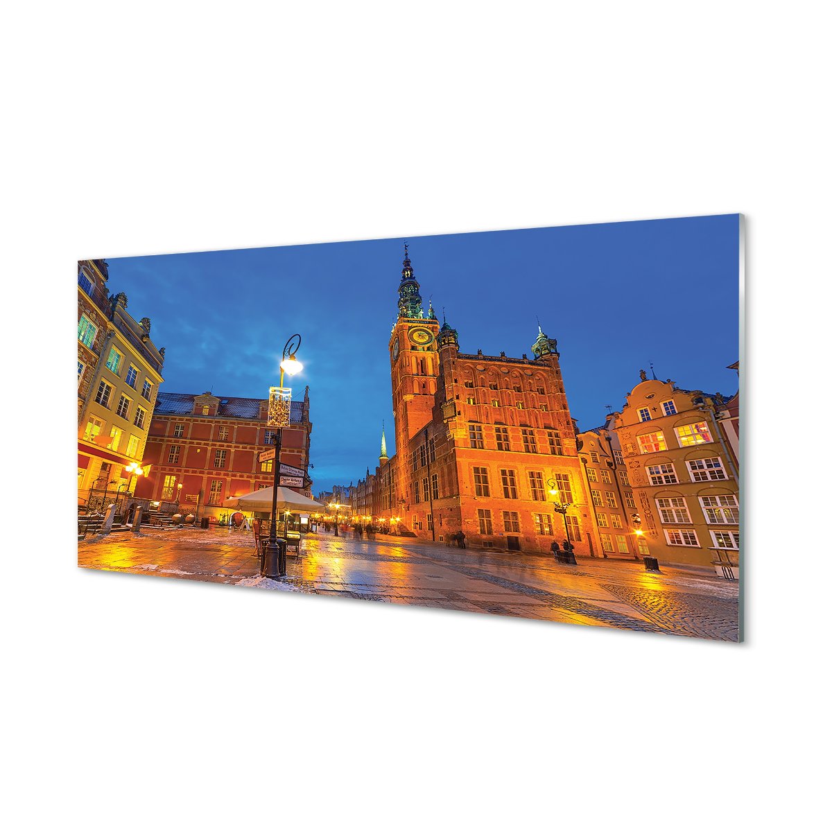Panel ścienny Gdańsk Stare miasto kościół 120x60