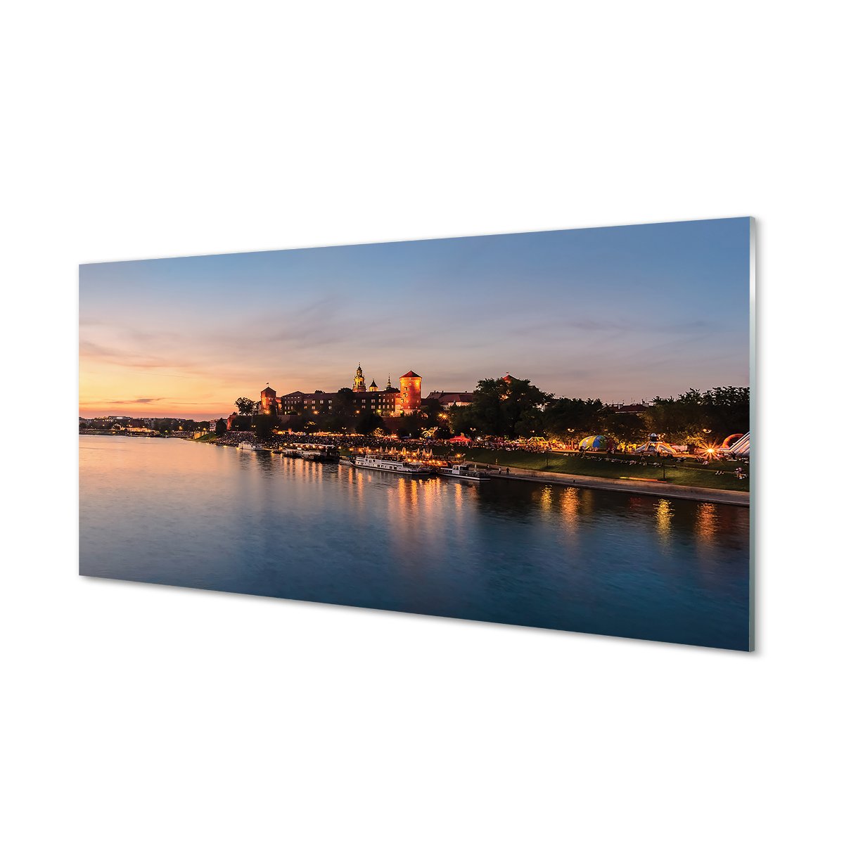 Panel kuchenny Kraków rzeka zamek 120x60