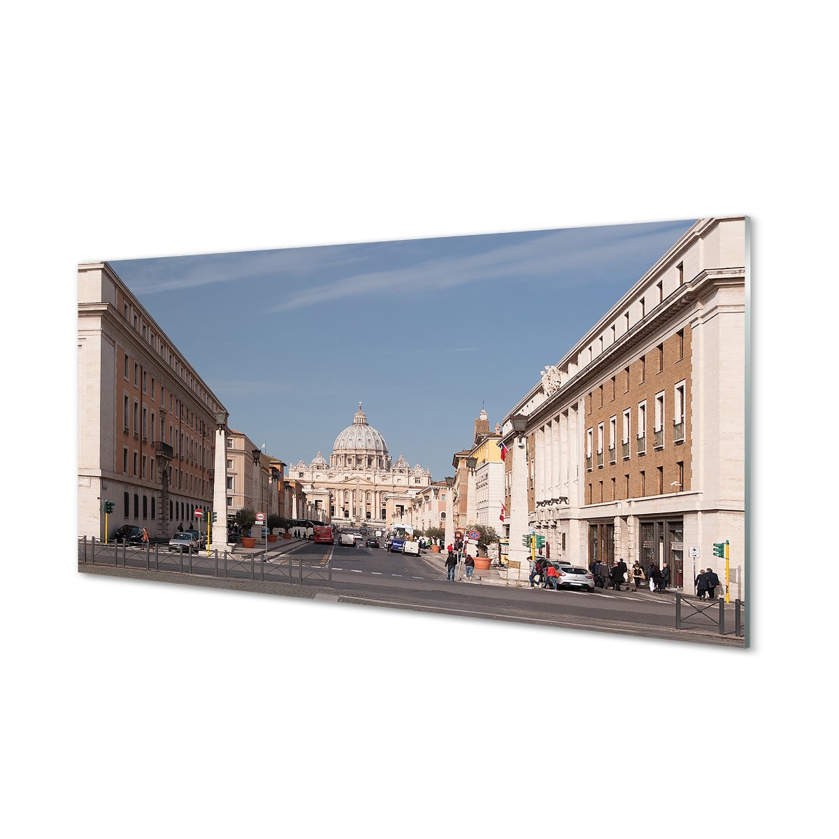 Panel ścienny Rzym Katedra budynki ulice 120x60 cm