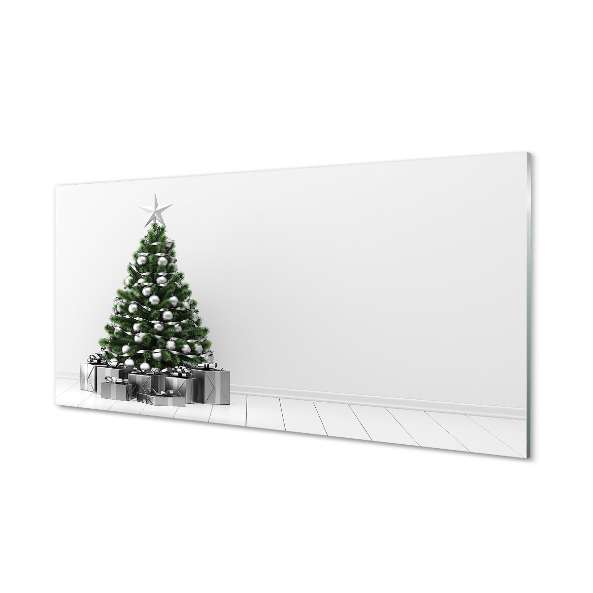 Lacobel ochronny + klej Choinka prezenty 120x60 cm
