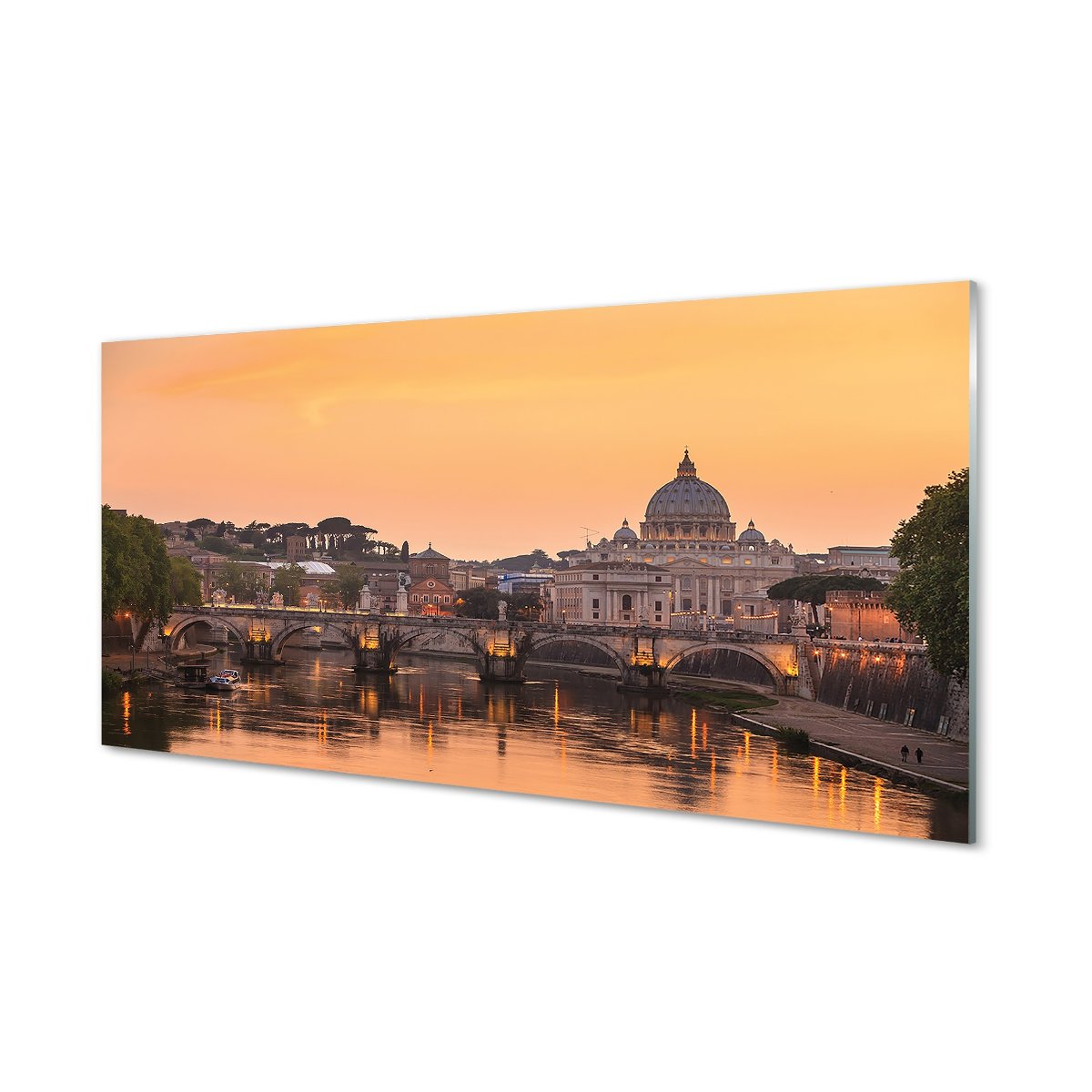 Hartowany panel kuchenny Rzym zachód słońca 120x60