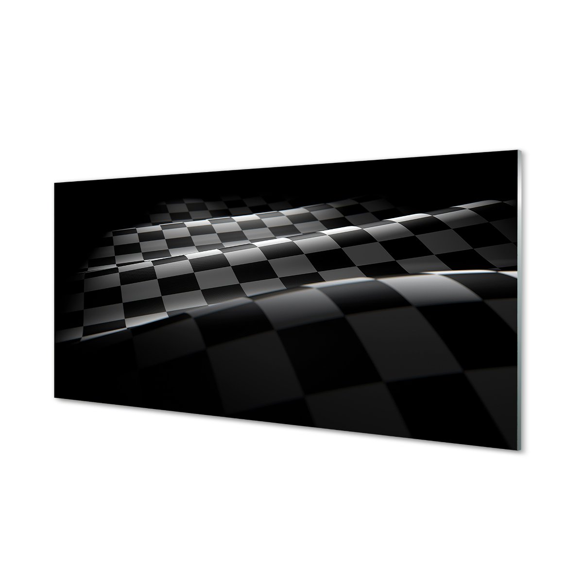 Lacobel szklany + klej Flaga szachownica 120x60 cm