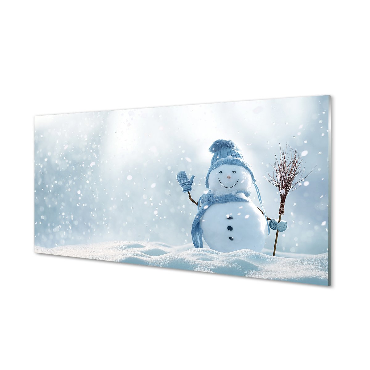 Ochronny panel kuchenny + klej Bałwan śnieg 120x60