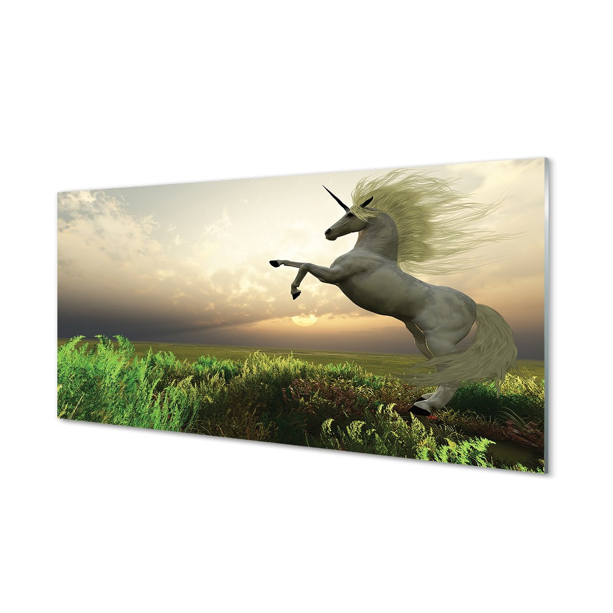 Nowoczesny panel szklany Jednorożec pole 120x60 cm