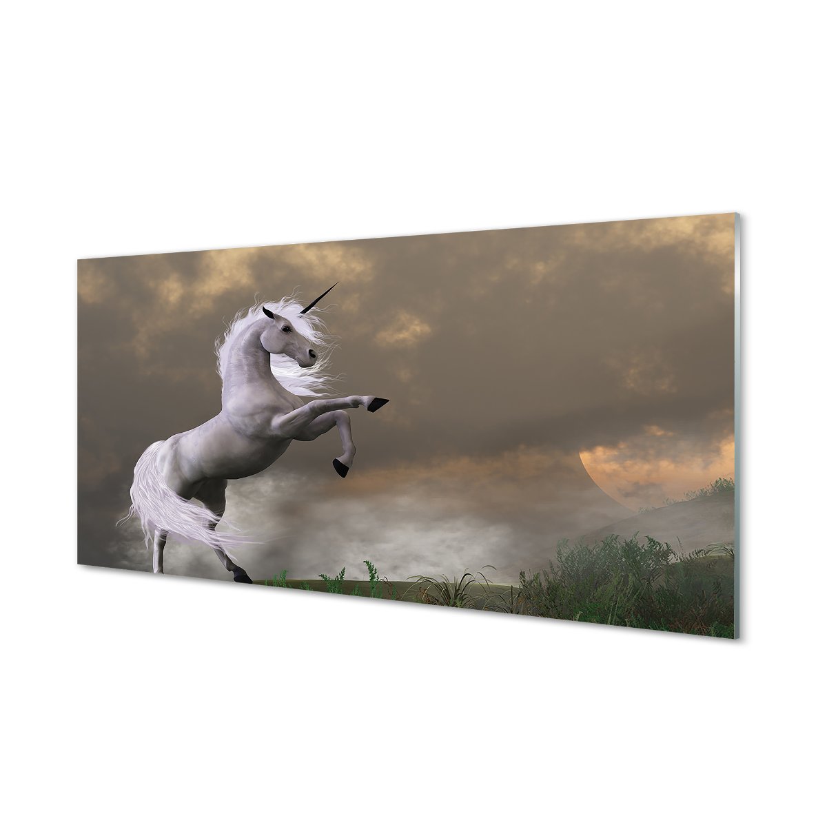 Panel szklany foto grafika Jednorożec góry 120x60