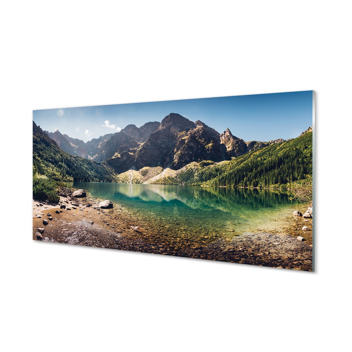 Ścienny panel kuchenny + klej Góry jezioro 120x60